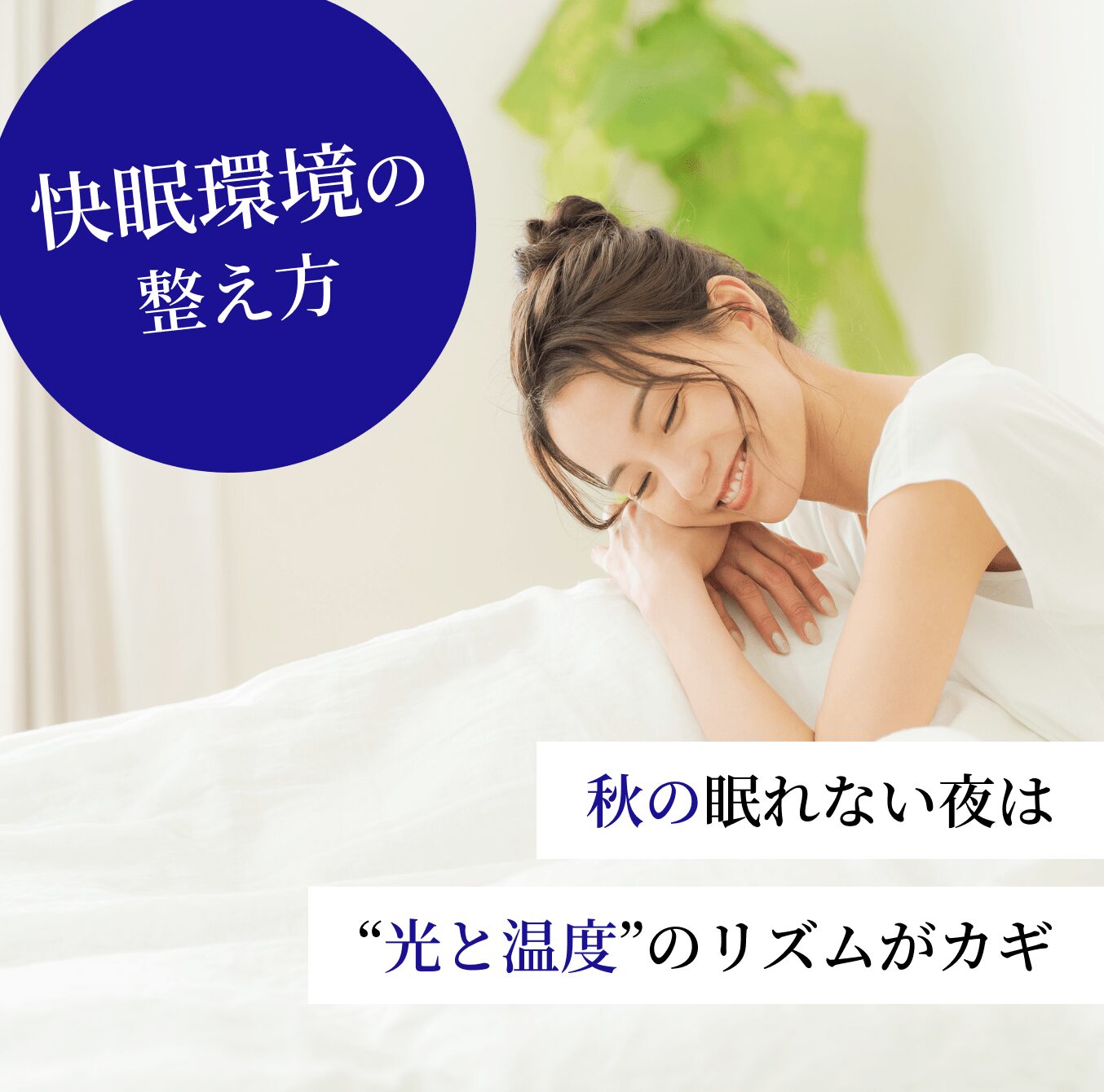 秋の眠れない夜は“光と温度”のリズムがカギ｜快眠環境の整え方